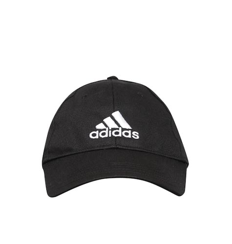 Men Black & White Baseball Cap with Brand Logo